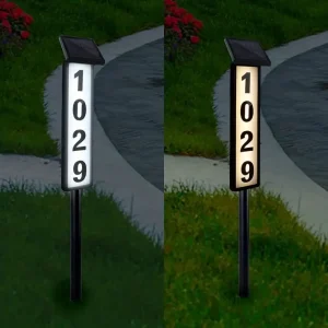 Solar Powered LED Lighting Address Sign