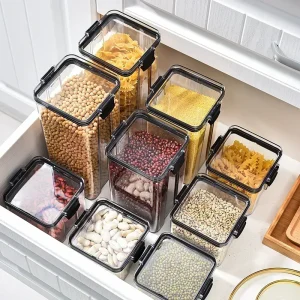 Kitchen Stackable Sealed Jar Plastic Food Storage Box