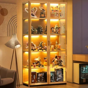 5 Tier Curio Display Cabinet