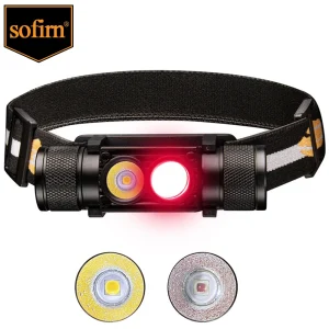 LED 90 High CRI Rechargeable Headlamp Powerful  Bright White Light  660nm