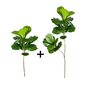 70-135cm Large Artificial Ficus Tree Fake Rubber Plants Fiddle Leaves for Home Garden Indoor Outdoor Decor